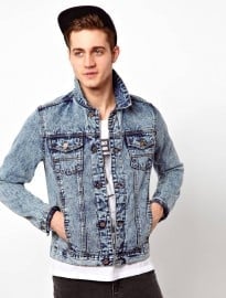 Asos Denim Jacket With Acid Wash