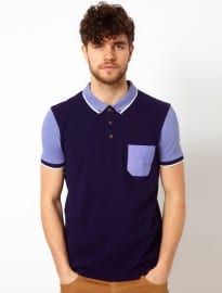 Asos Polo With Oxford Pocket