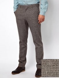 Asos Slim Fit Suit Trousers In Houndstooth