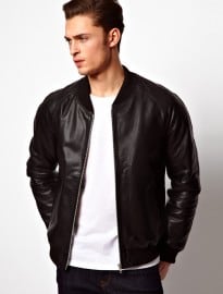 Asos Leather Bomber Jacket