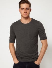 Asos 3/4 Sleeve T-shirt With Crew Neck