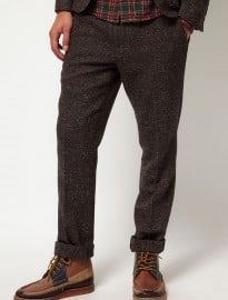 Asos Slim Fit Suit Trousers In Fleck Herringbone