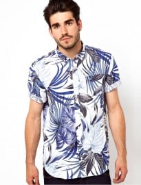 Libertine Libertine Shirt With Palm Tree Stripes