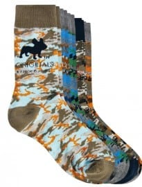 Jack & Jones Wetton Camo 5 Pack Socks