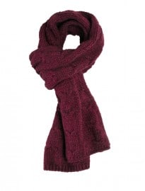 Asos Burgundy Cable Scarf
