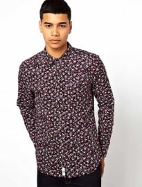 Bellfield Floral Fine Cord Shirt
