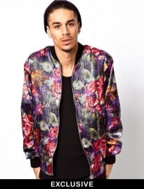 Reclaimed Vintage Floral Varsity Jacket