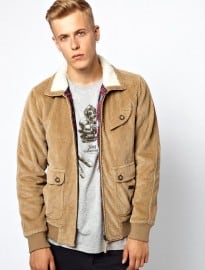 55dsl Cord Jacket With Borg Collar