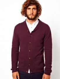 Asos Lambswool Rich Shawl Neck Cardigan