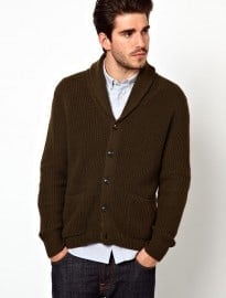 Polo Ralph Lauren Cardigan In Chunky Knit Shawl Neck