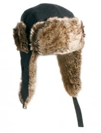Asos Trapper Hat In Grey Melton