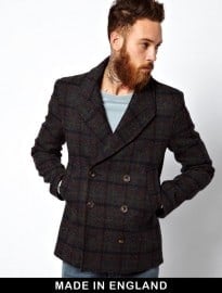 Asos Harris Tweed Peacoat