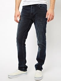 Nudie Jeans Grim Tim Slim Fit Blue Ash Wash