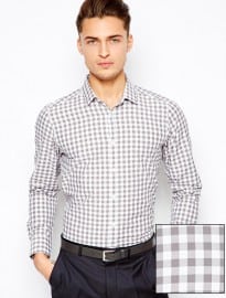 Asos Smart Shirt In Long Sleeve With Large Gingham Check
