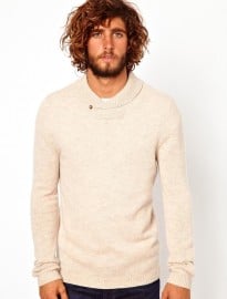 Asos Lambswool Rich Shawl Neck Jumper