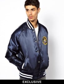 Reclaimed Vintage Bomber Jacket In Satin