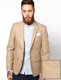 Asos Slim Fit Blazer In Cotton