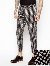 Asos Skinny Smart Fit Cropped Trousers In Print