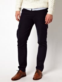 Asos Wool Chinos With Cargo Pocket