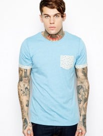 Another Influence T-shirt With Floral Pocket