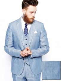 Asos Slim Fit Suit Jacket In 100% Linen