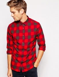 New Look Long Sleeve Shirt With Buffalo Check