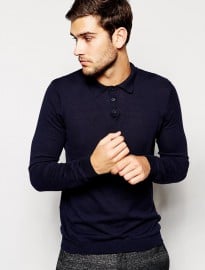 Asos Polo Neck Jumper In Cotton