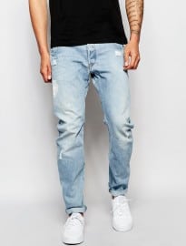 G-star Arc 3d Slim Jeans Wisk Light Aged Destroyed Wash