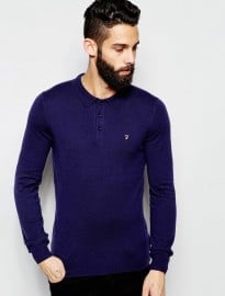 Farah Knitted Polo With Long Sleeves