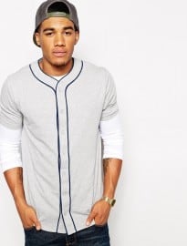Asos T-shirt With Baseball Placket