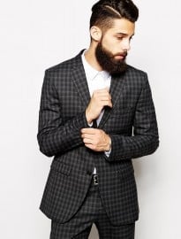 Sisley Slim Fit Suit Jacket In Check