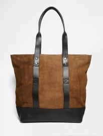 River Island Tote Bag In Leather And Suede