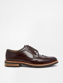 Asos Brogue Shoes In Leather