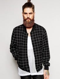 American Apparel Check Sweat Bomber