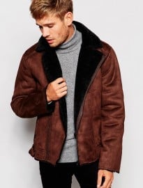 Barneys Faux Shearling Biker Jacket