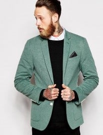 Asos Slim Fit Blazer In Jersey