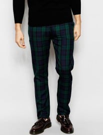 Asos Slim Chinos In Check Print