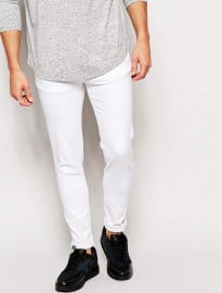 Dr Denim Jeans Snap Super Skinny Fit Clean White