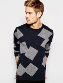 Asos Jumper With Square Design