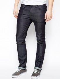 Nudie Jeans Thin Finn Slim Fit Organic Dry Dark Grey Wash