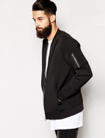 Asos Oversized Bomber In Scuba