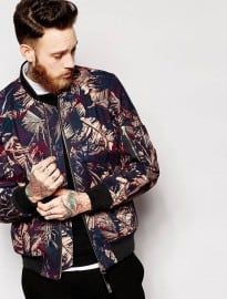 Ps Paul Smith Floral Bomber Jacket