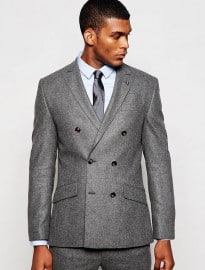 River Island Wool-blend Doublebreasted Suit Jacket