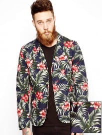 Edwin Blazer Simple Post Japanese Floral