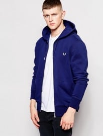 Fred Perry Hoodie In Graphic Blue