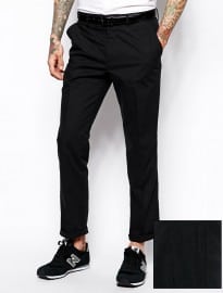 Asos Slim Fit Suit Trousers In Poplin
