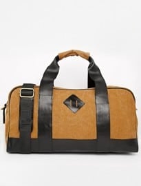 Asos Leather And Canvas Holdall