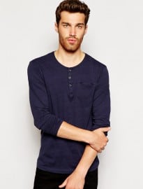 United Colors Of Benetton Long Sleeve Scoop Neck Henley
