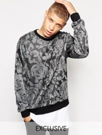 American Apparel Sweatshirt With Floral Print