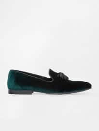 Asos Tassel Loafers In Velvet
